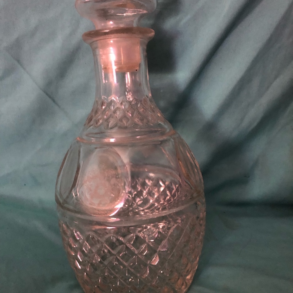 Antique Bohemian Czech Wine Carafe with Stopper
